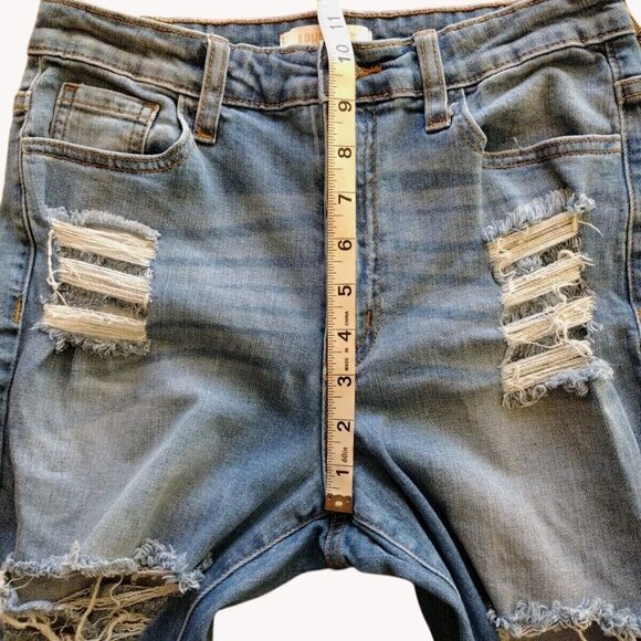 Aphrodite Jeans 9 Distressed Stretch Raw Bell Hem - Picture 7 of 14